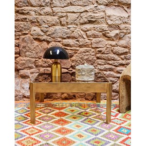 Table basse en laiton et verre n°644