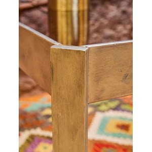 Table basse en laiton et verre n°644