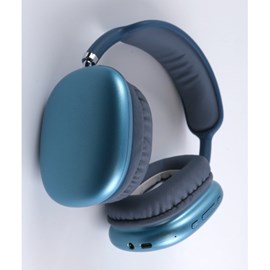 Casque bluetooth confort bleu-gris