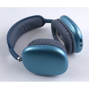 Casque bluetooth confort bleu-gris