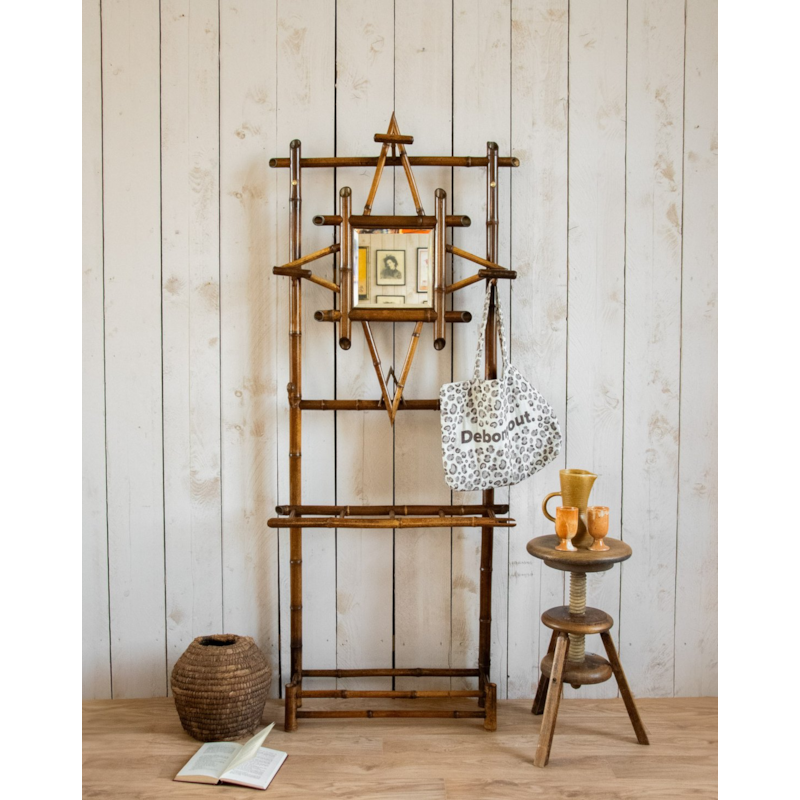 Porte-manteau miroir en bambou n°218