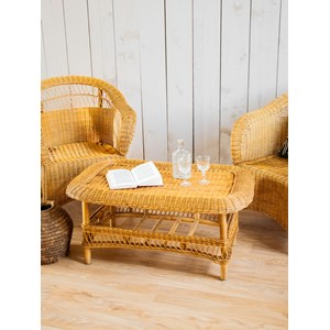 Léonie, la table basse en rotin n°371