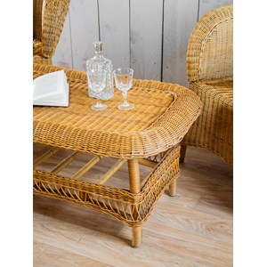 Léonie, la table basse en rotin n°371