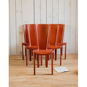 Alma, le lot de 6 chaises en cuir n°1124