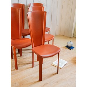 Alma, le lot de 6 chaises en cuir n°1124