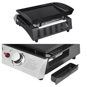 Plancha au gaz mala - 2 brûleurs 5kw