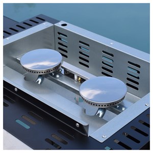 Plancha au gaz mala - 2 brûleurs 5kw