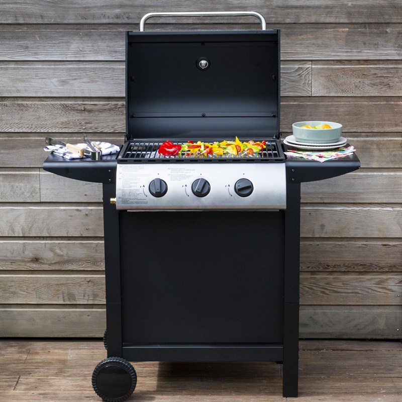 Happy Garden - Barbecue au gaz hawaï - 3 brûleurs 8,4kw