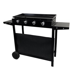 Plancha au gaz mérida 4 brûleurs + chariot