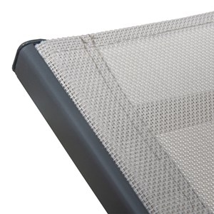 Lot de 2 bains de soleil pliants sicilia textilène gris - structure anthracite