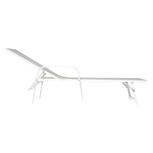 Lot de 2 bains de soleil sardinia en textilène gris struct. Blanche