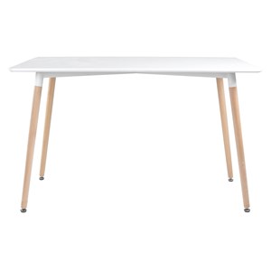 Table rectangulaire 120 × 70cm blanche pia