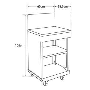Meuble d'appoint desserte fidgi