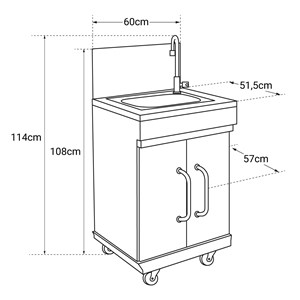 Meuble d'appoint evier fidgi