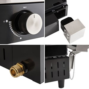 Plancha gaz en fonte finesta - 3 brûleurs