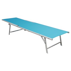 Lot de 2 bains de soleil pliants sicilia en textilène bleu