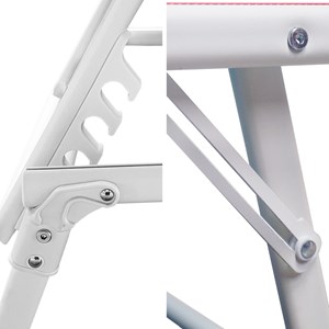 Lot de 2 bains de soleil pliants sicilia en textilène rose