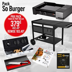 Plancha au gaz spécial burger so burger - 5,6kw