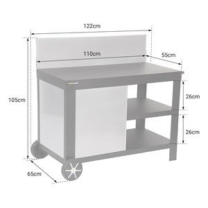 Desserte noire nova pour plancha