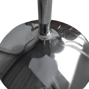 Table de bar carrée noire et chrome luke