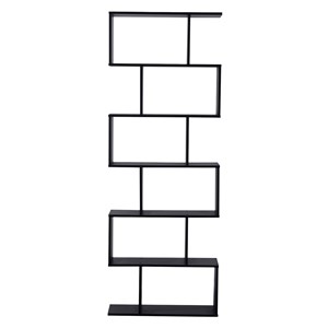 Bibliothèque 6 étagères noire virginia