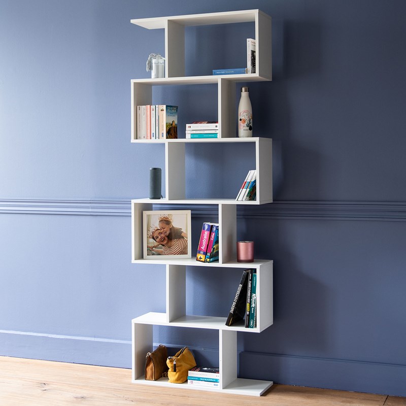 Happy Garden - Bibliothèque 6 étagères blanche virginia