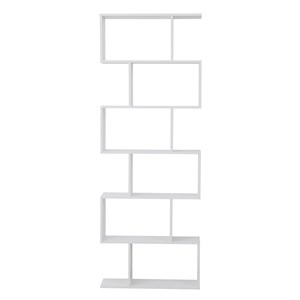 Bibliothèque 6 étagères blanche virginia