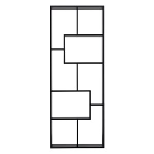 Bibliothèque 8 étagères multiformes noire jane