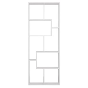 Bibliothèque 8 étagères multiformes blanche jane