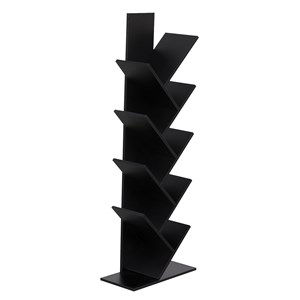 Bibliothèque 8 étagères inclinées noire simone