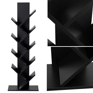 Bibliothèque 8 étagères inclinées noire simone
