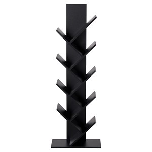 Bibliothèque 8 étagères inclinées noire simone