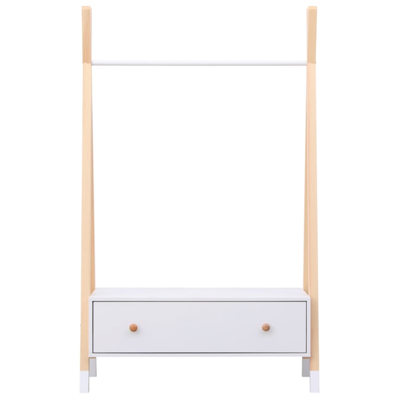 Penderie pour enfant bois et blanche avec tiroir lou (Happy Garden) - Image 2
