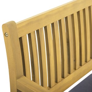 Banc en acacia similan - coussins gris