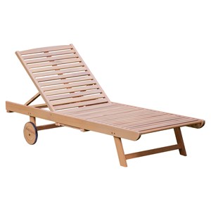 Bain de soleil pliant en acacia kanawa