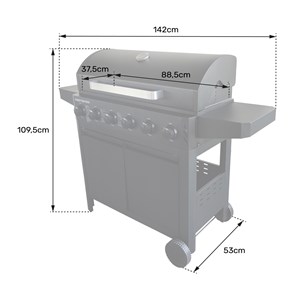 Barbecue au gaz izalco - 6 brûleurs 15kw