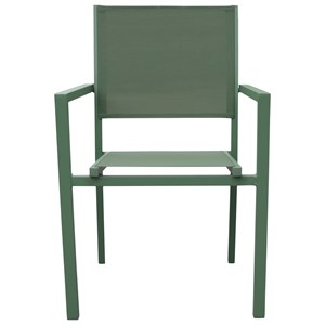 Lot de 6 chaises en aluminium et textilène vert sauge