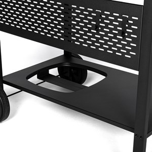 Desserte spéciale plancha à poser, sur chariot.