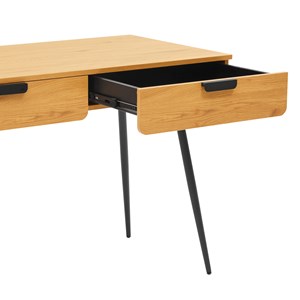 Bureau en bois 2 tiroirs louis