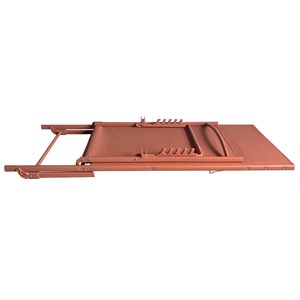 Lot de 2 bains de soleil pliants sicilia en textilène terracotta