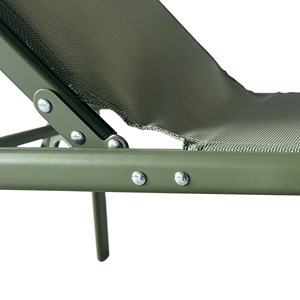 Lot de 2 bains de soleil sardinia en textilène et structure vert sauge