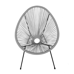 Lot de 2 fauteuils œuf acapulco gris