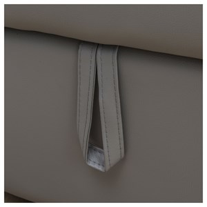 Canapé d'angle convertible simili clark 3 places taupe