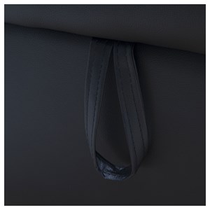 Canapé d'angle convertible simili clark 3 places noir