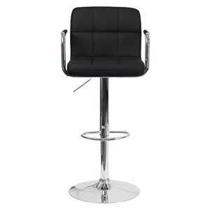 Lot de 2 tabourets de bar noir avec accoudoirs mike