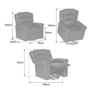 Fauteuil électrique inclinable bernie noir