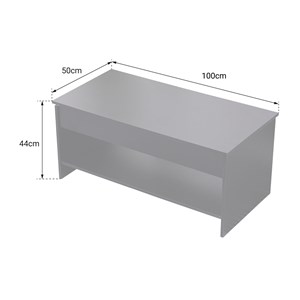Table basse avec plateau relevable blanche hedda