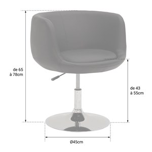 Tabouret de bar gris nolan