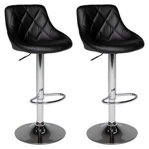 Lot de 2 tabourets de bar noir jasper