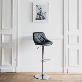Tabouret de bar noir jasper
